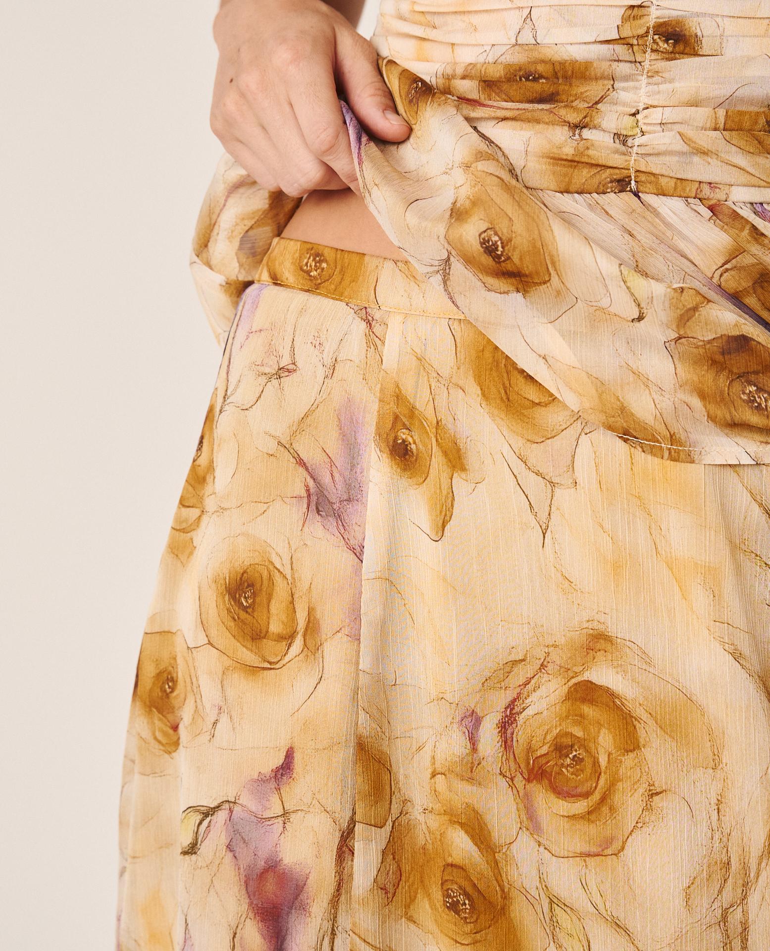 FALDA MIDI FLORAL