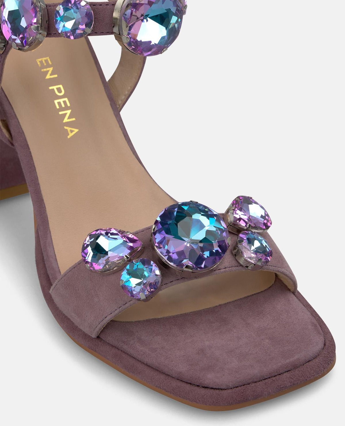 SANDALI CON STRASS SULLE CINTURINI