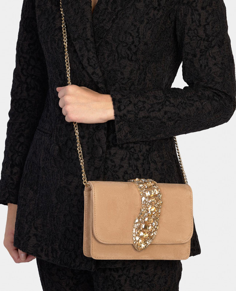SNAKE FLAP SHOULDER BAG