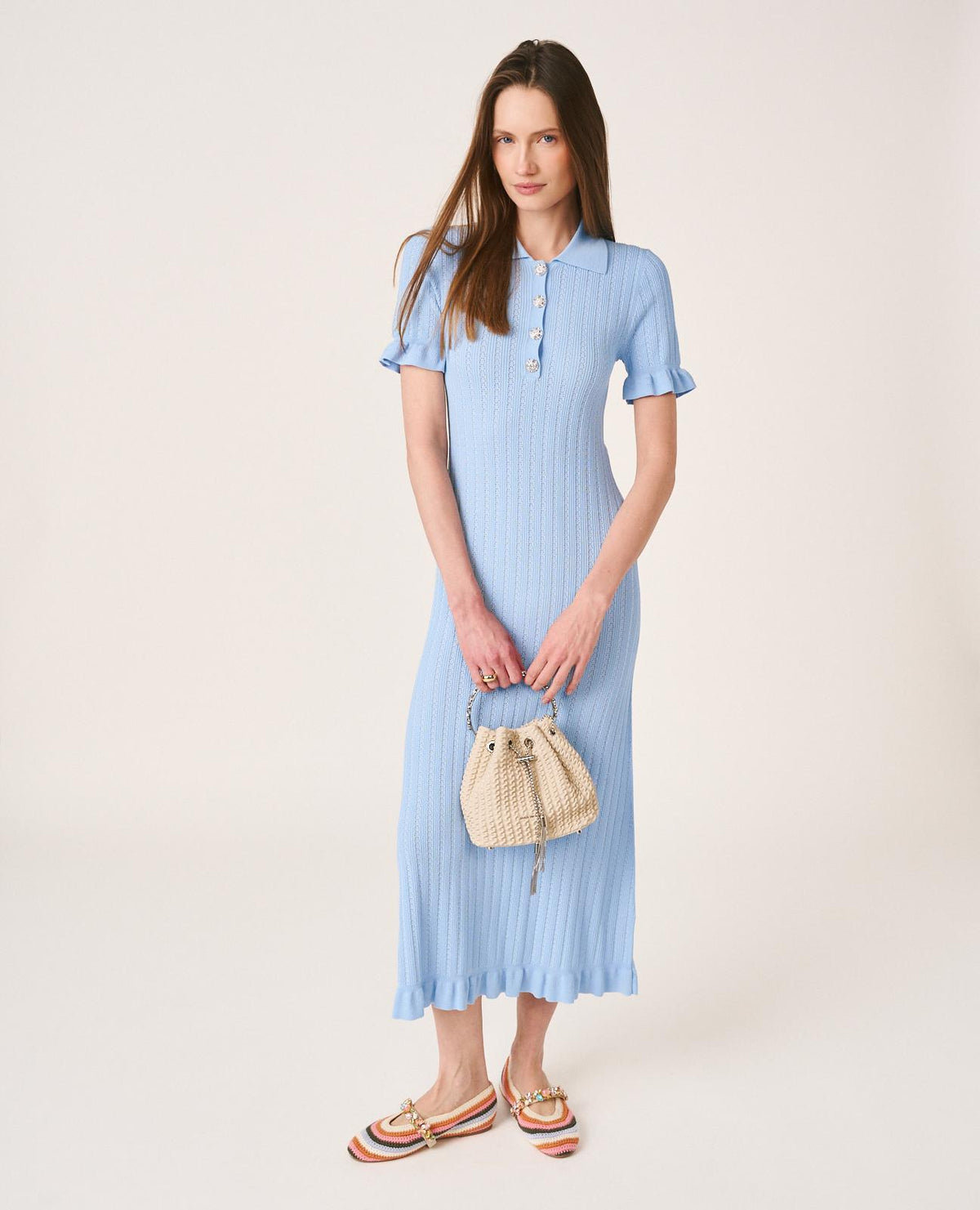 VESTIDO MÉDIO DE MALHA