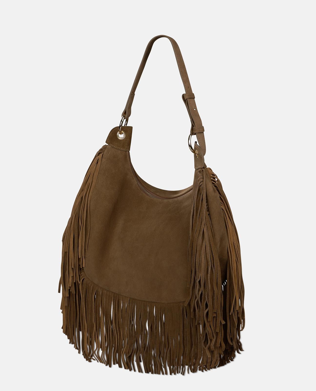 FRINGED SHOULDER BAG