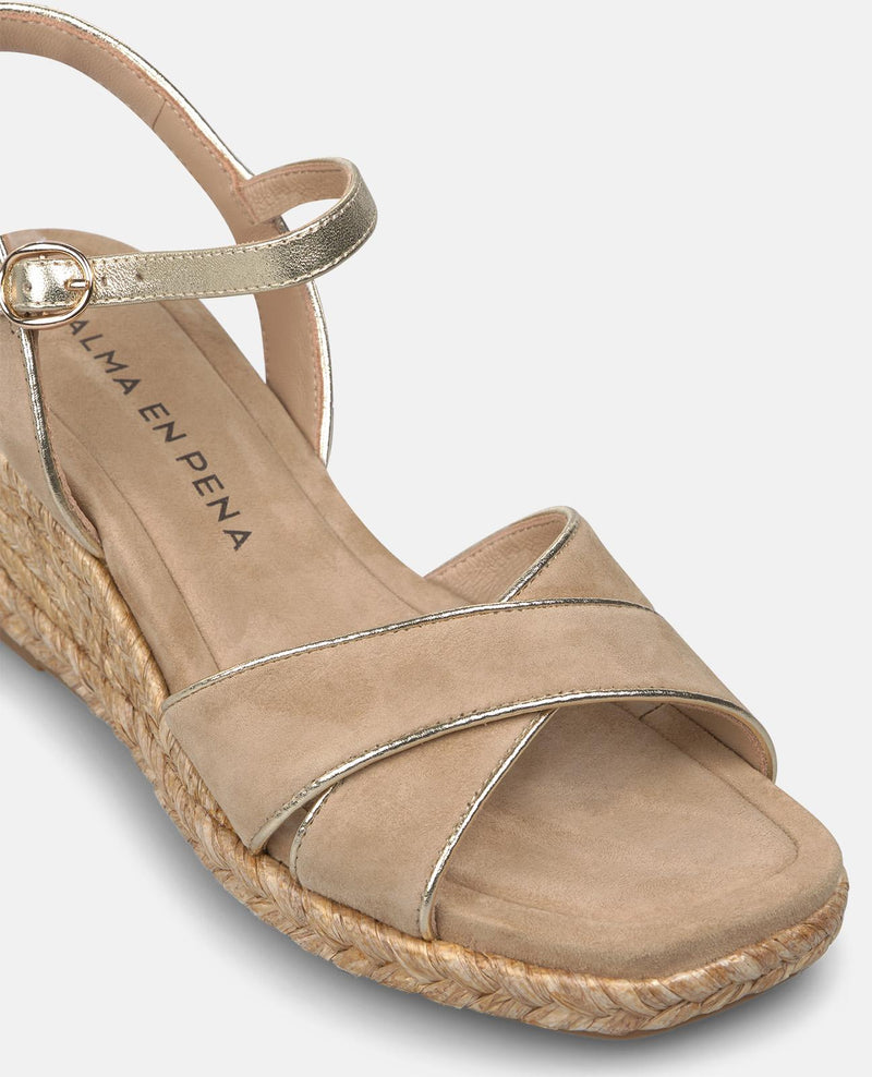 SANDALIA CUÑA COMBI DOBLE TIRA