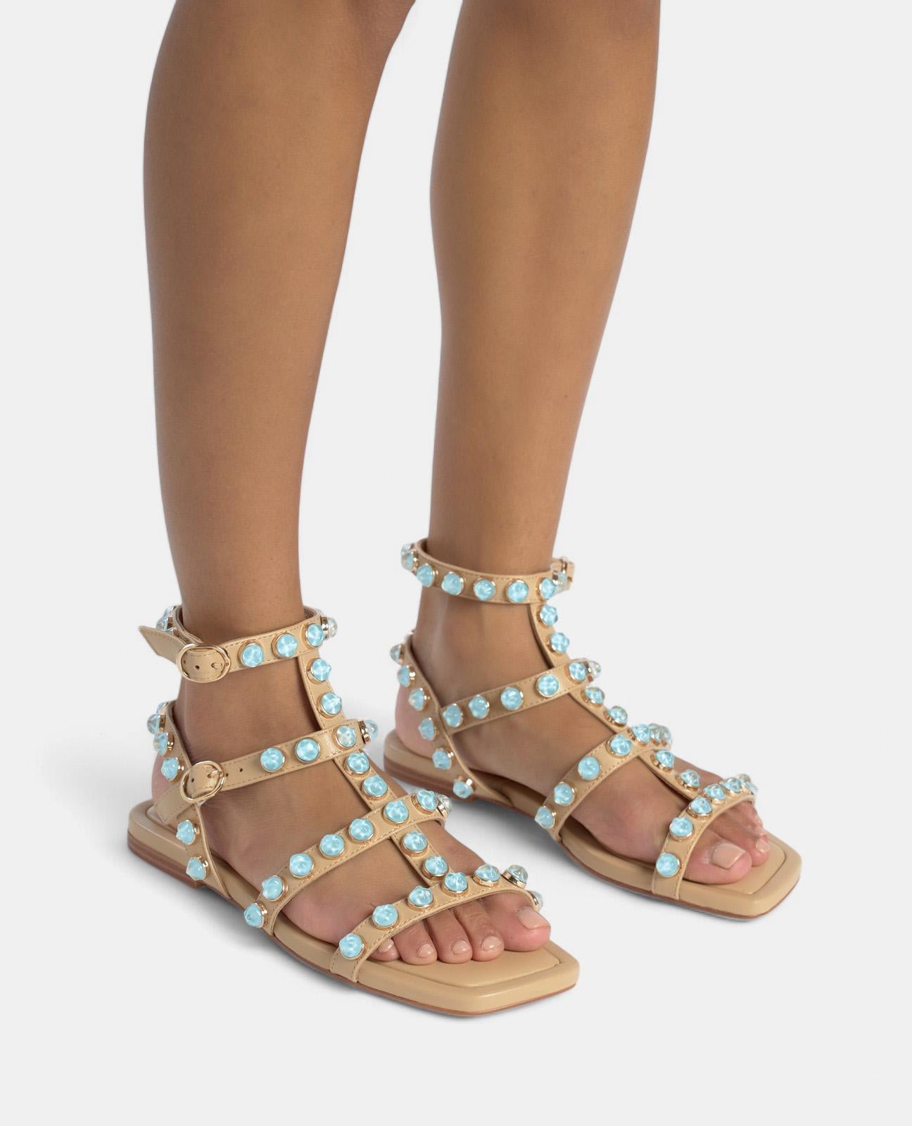 GREEK SANDAL WITH RHINESTONES