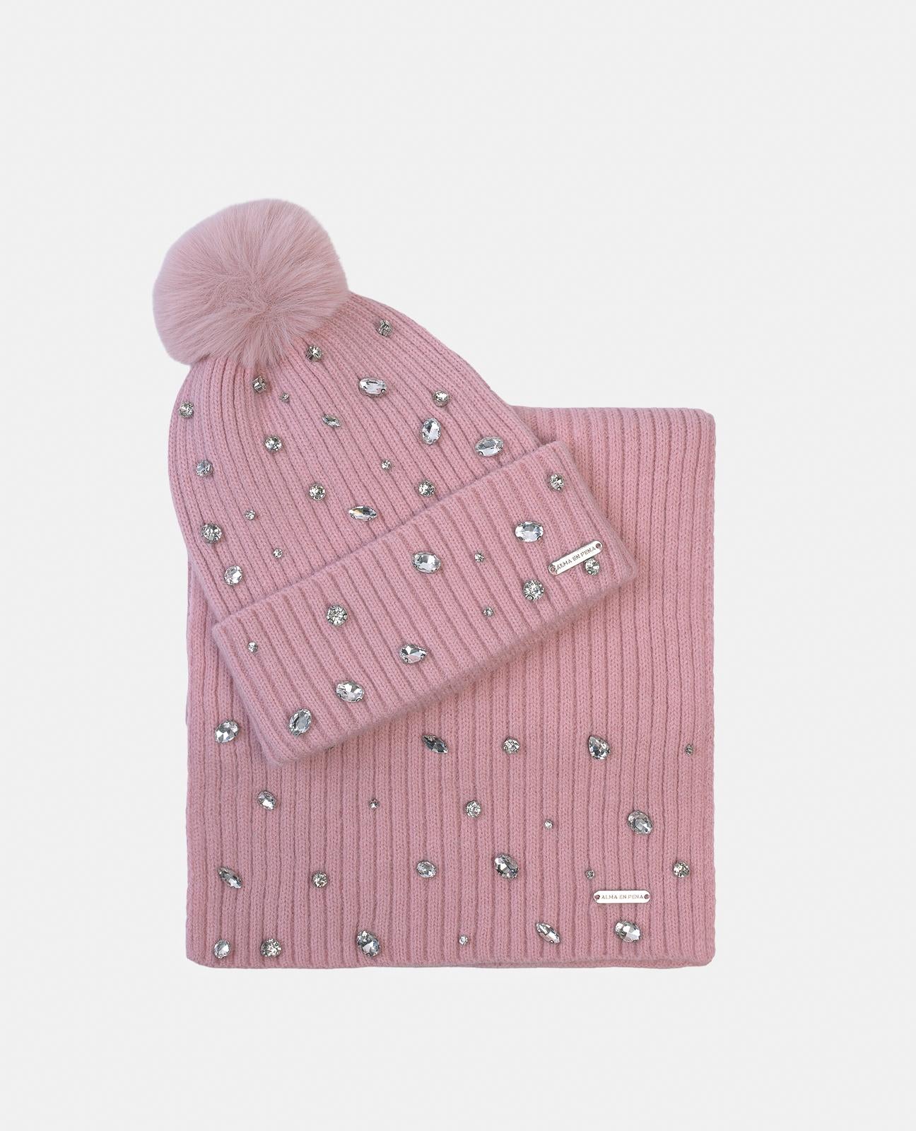PINK POMPOM BEANIE BEANIE