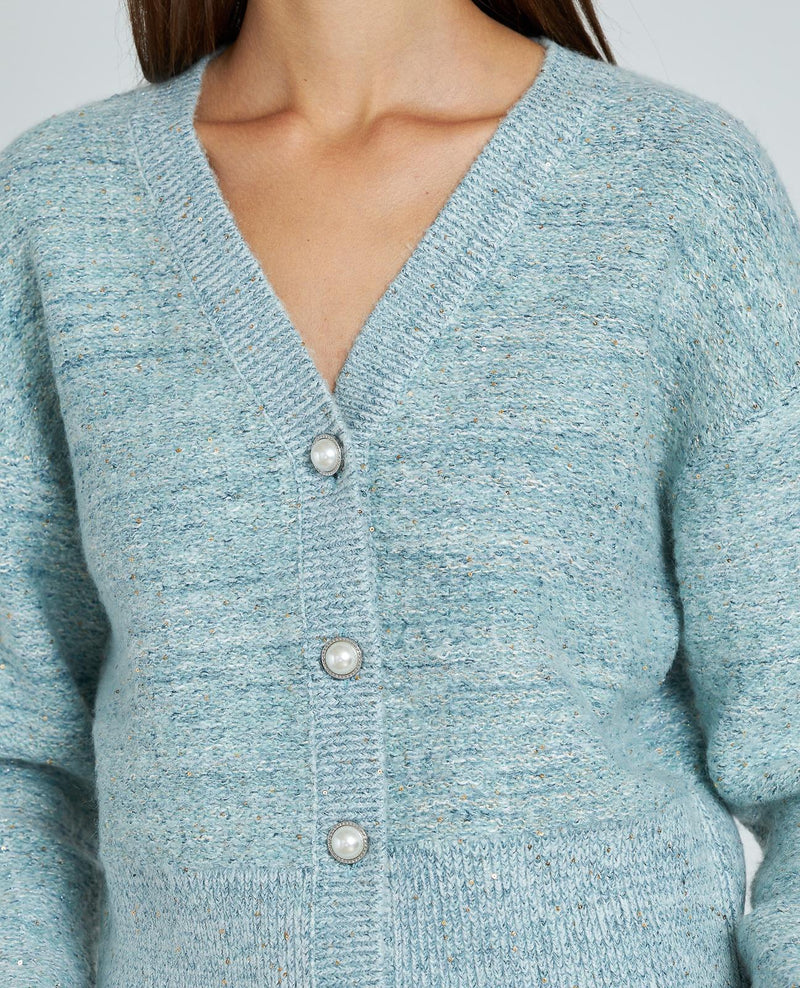 CHAQUETA PUNTO BOTÓN JOYA