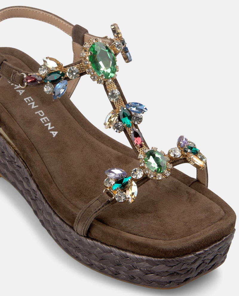 SANDALIA MEDIA CON DETALLE PEDRERIA CIRCULAR