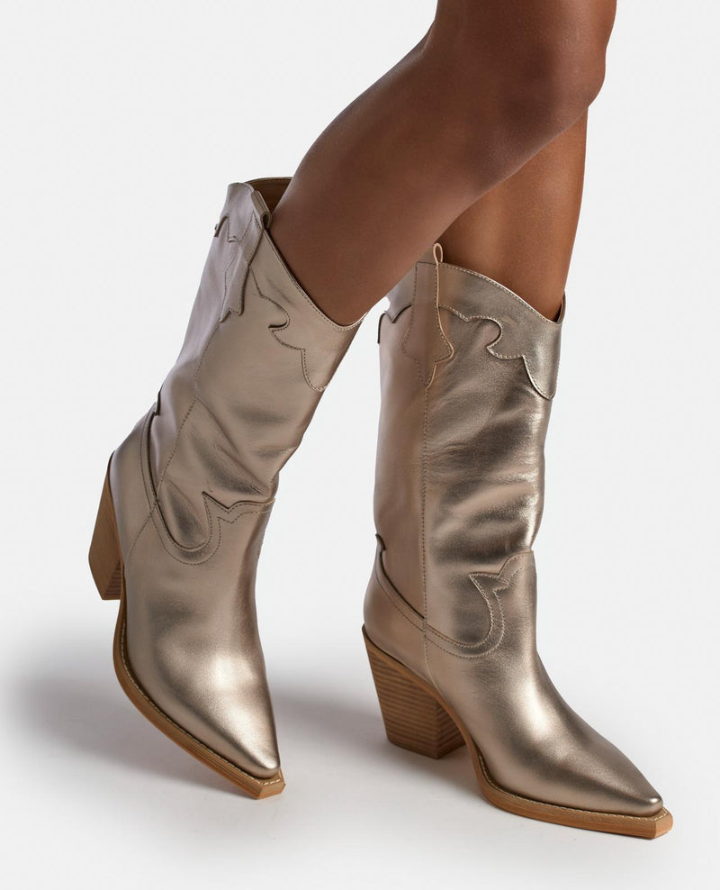 EMBROIDERED HALF-BOOT