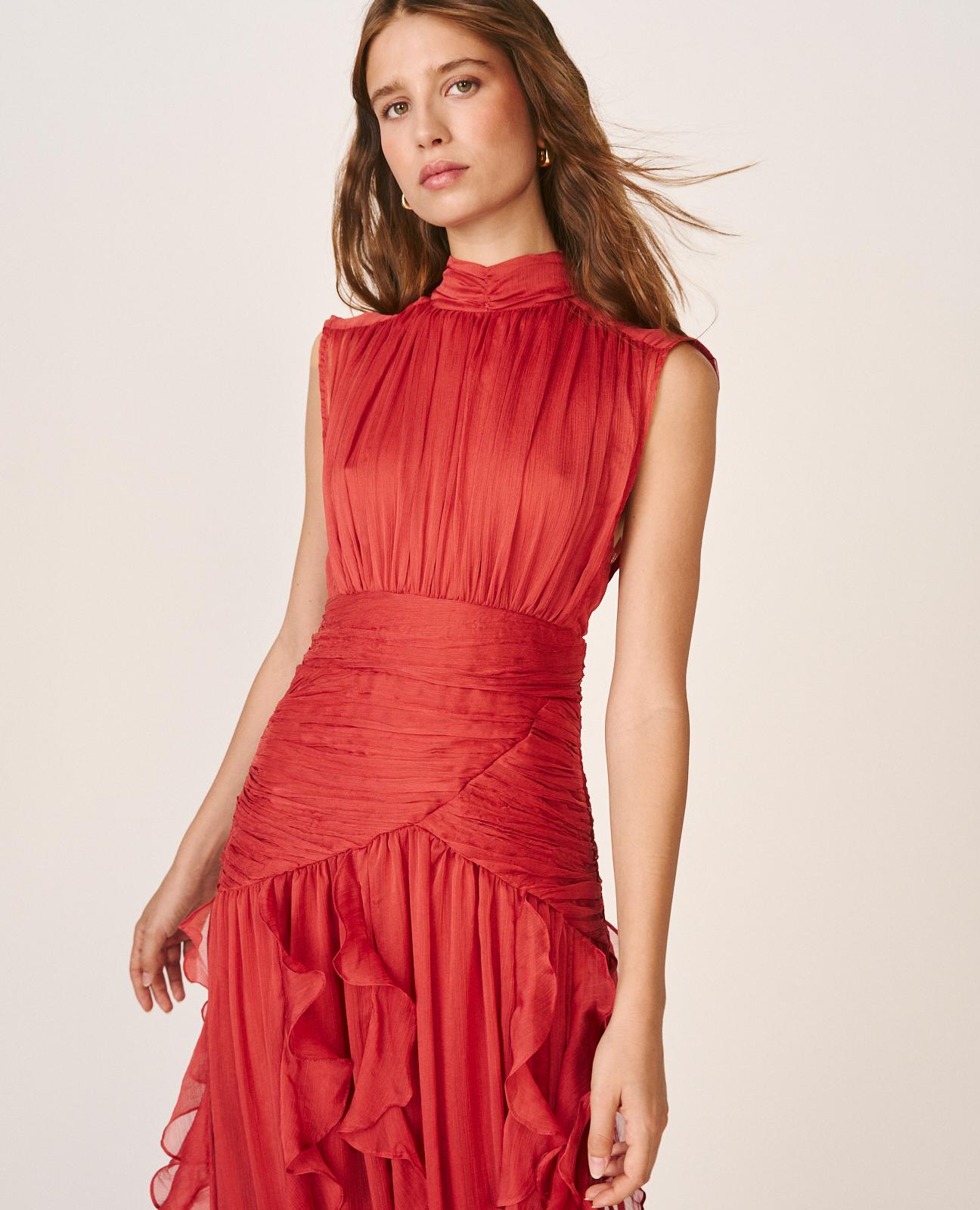 VESTIDO LARGO VOLANTES