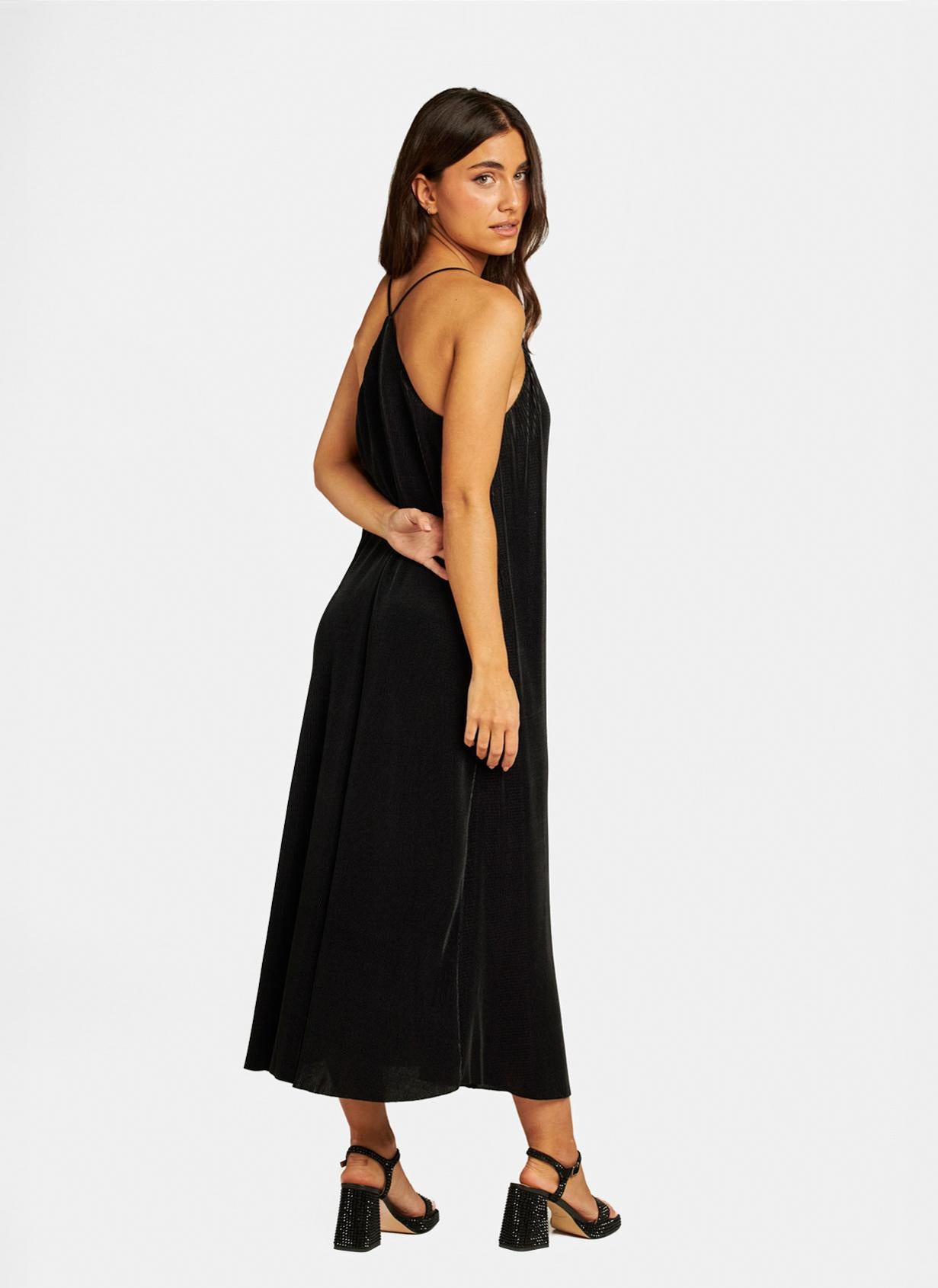 PLEATED MIDI DRESS