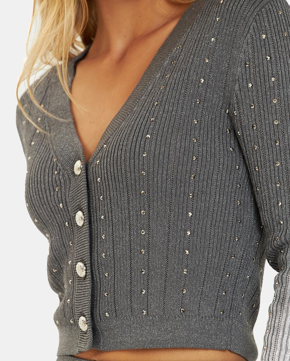 STRICKJACKE AUS METALLGARN