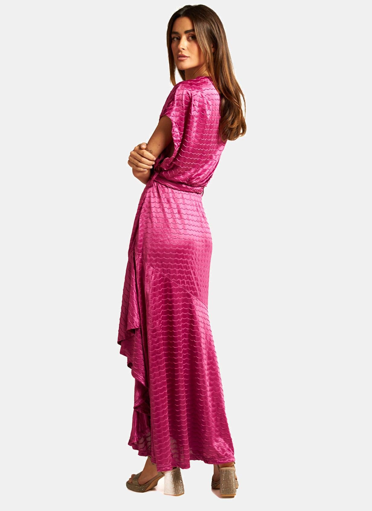 TEXTURED FLOWING DRESS