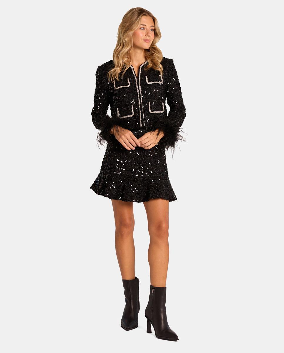 MINI SKIRT WITH SEQUINS