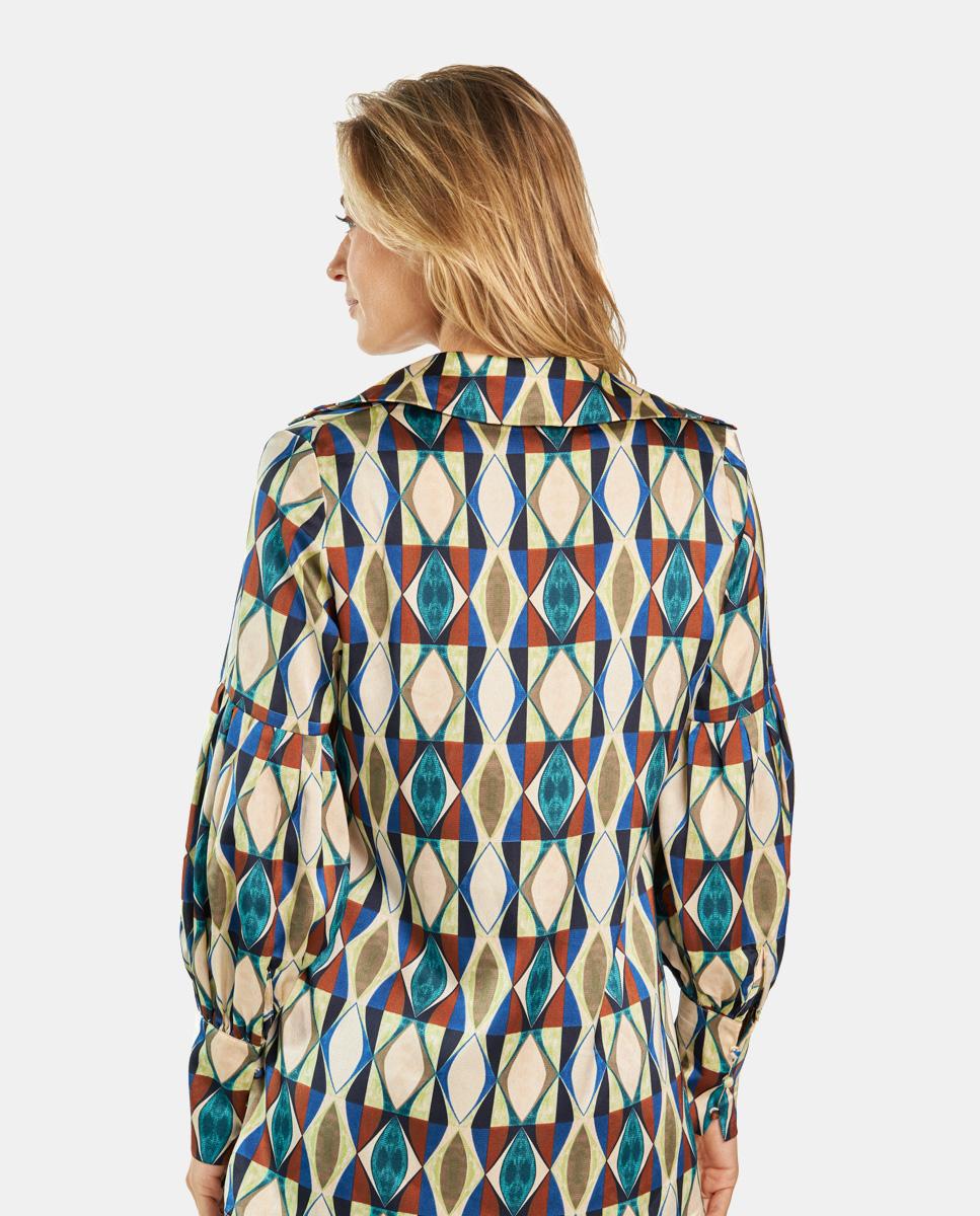 PRINTED SATIN SHIRT