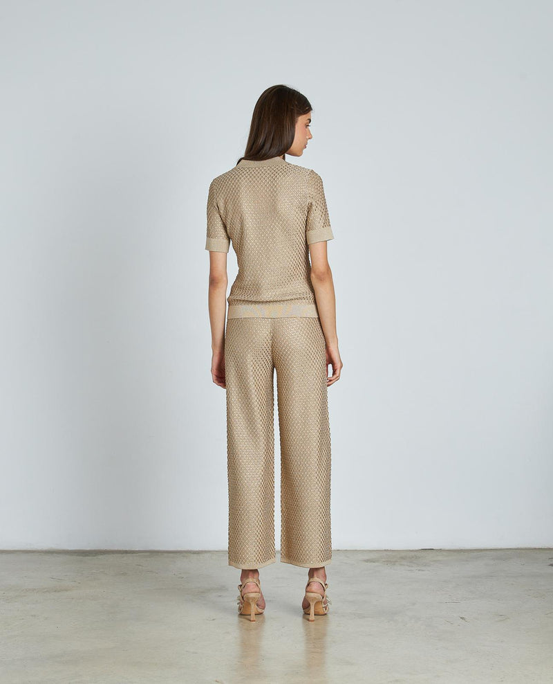 TEXTURED KNITTED PANTS