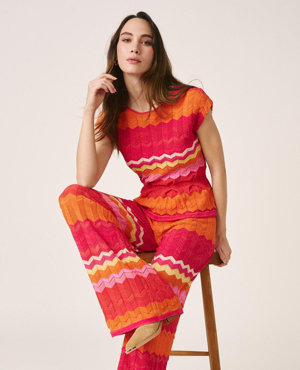 STRAIGHT KNIT TROUSERS