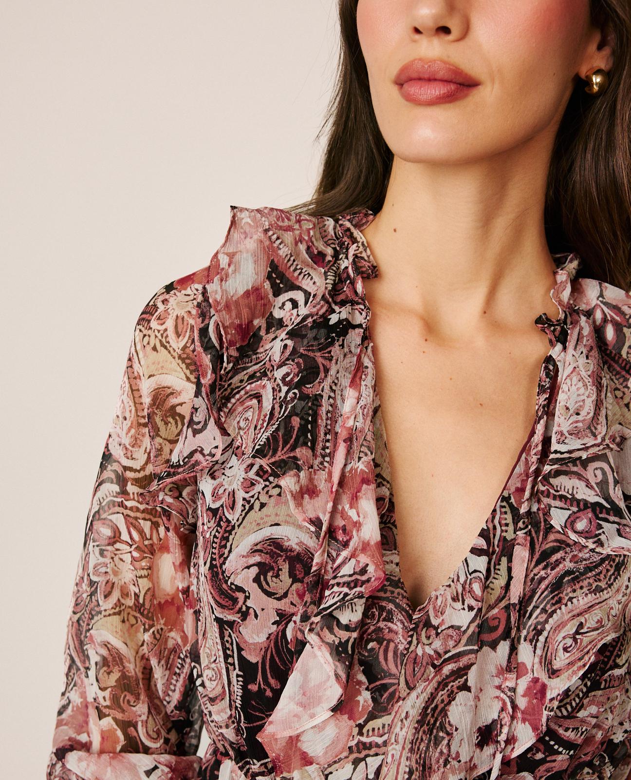 VESTIDO MIDI GASA FLORAL