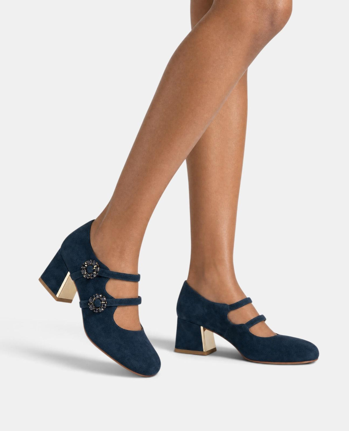 SCARPA IN PELLE SCAMOSCIATA CON FIBBIA