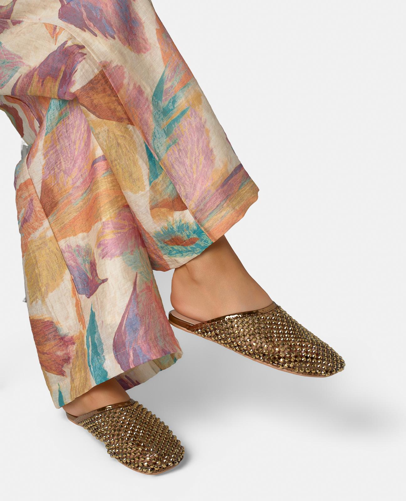 SANDALIA PLANA MULE MALLA