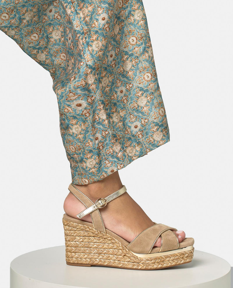 SANDALIA DE ESPARTO DOBLE TIRA CRUZADA