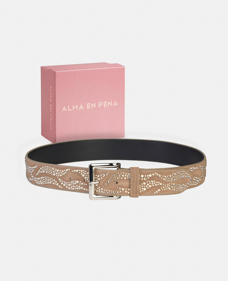 BELT FLAMES RHINESTONES