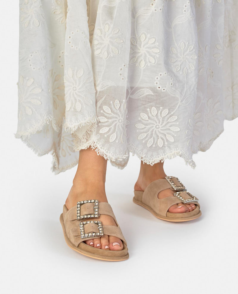 SANDALIA PLANA DOBLE HEBILLA