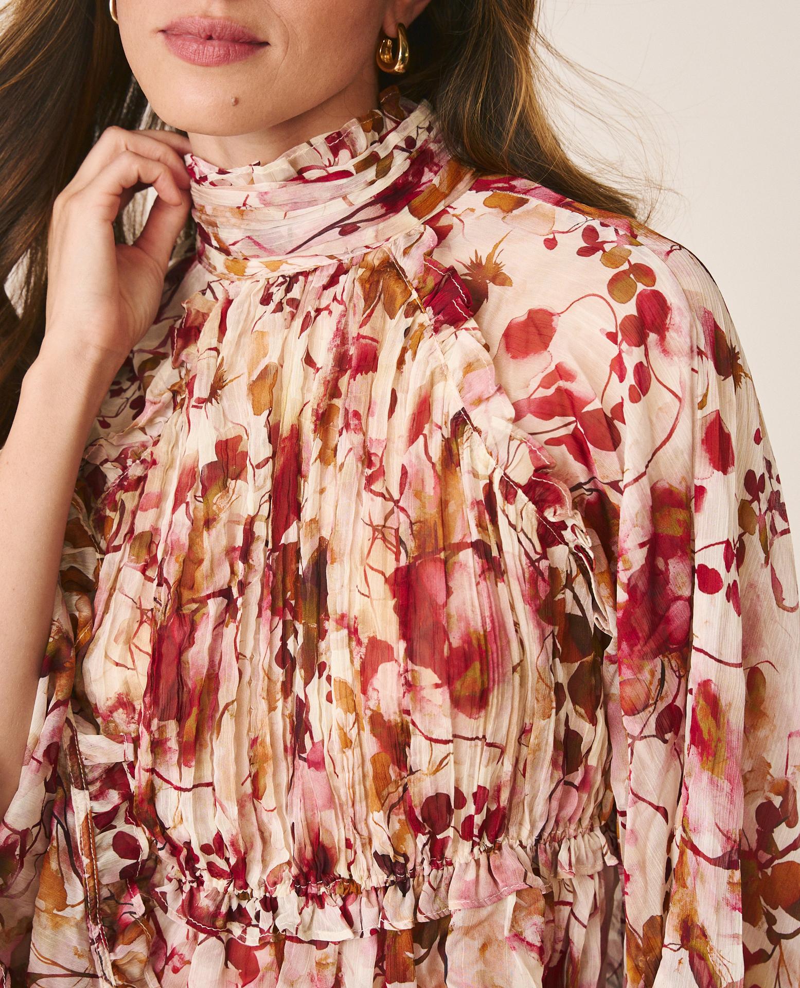 BLUSA PLISADA FLORAL