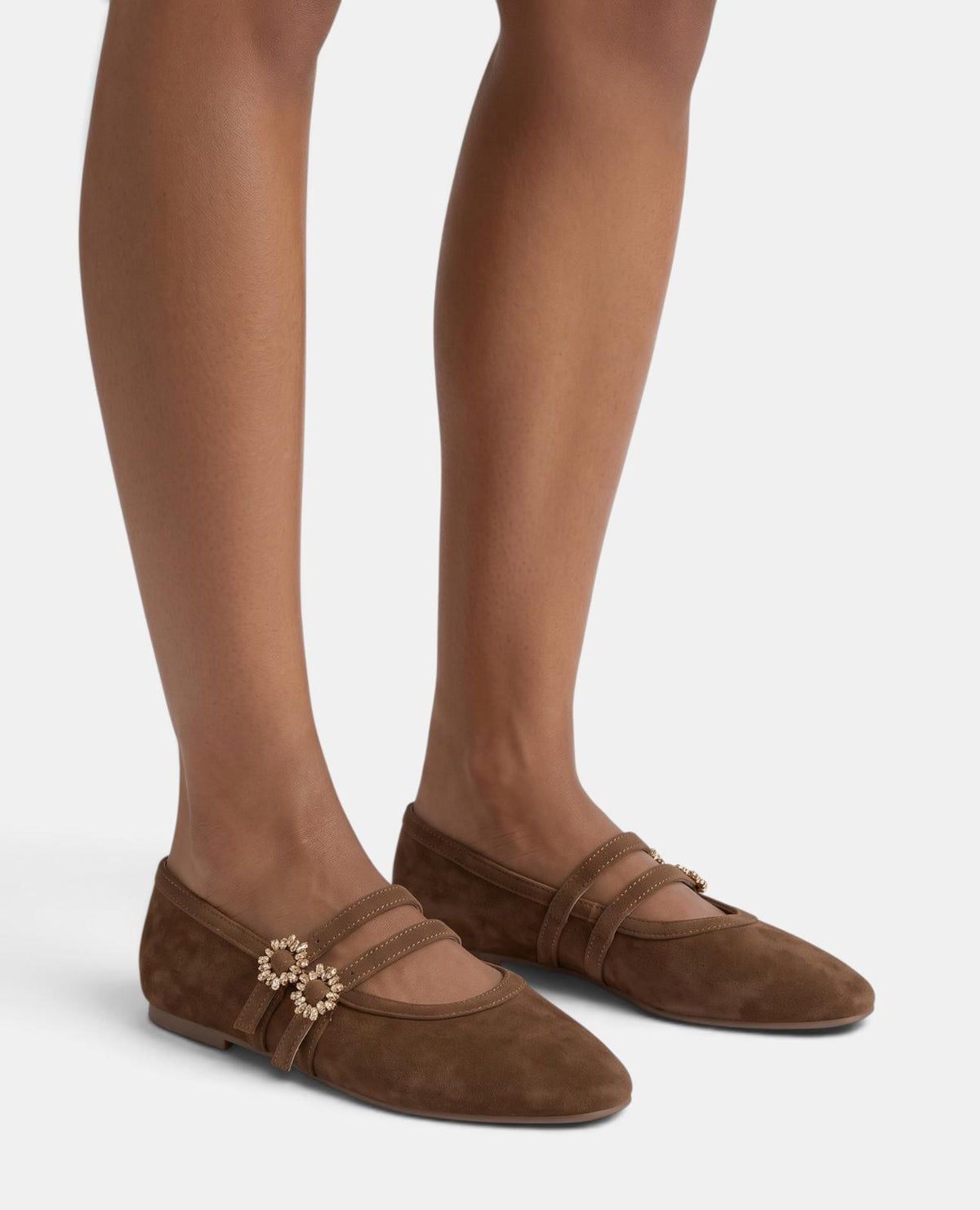 BALLERINE IN PELLE CON DOPPIA FIBBIA