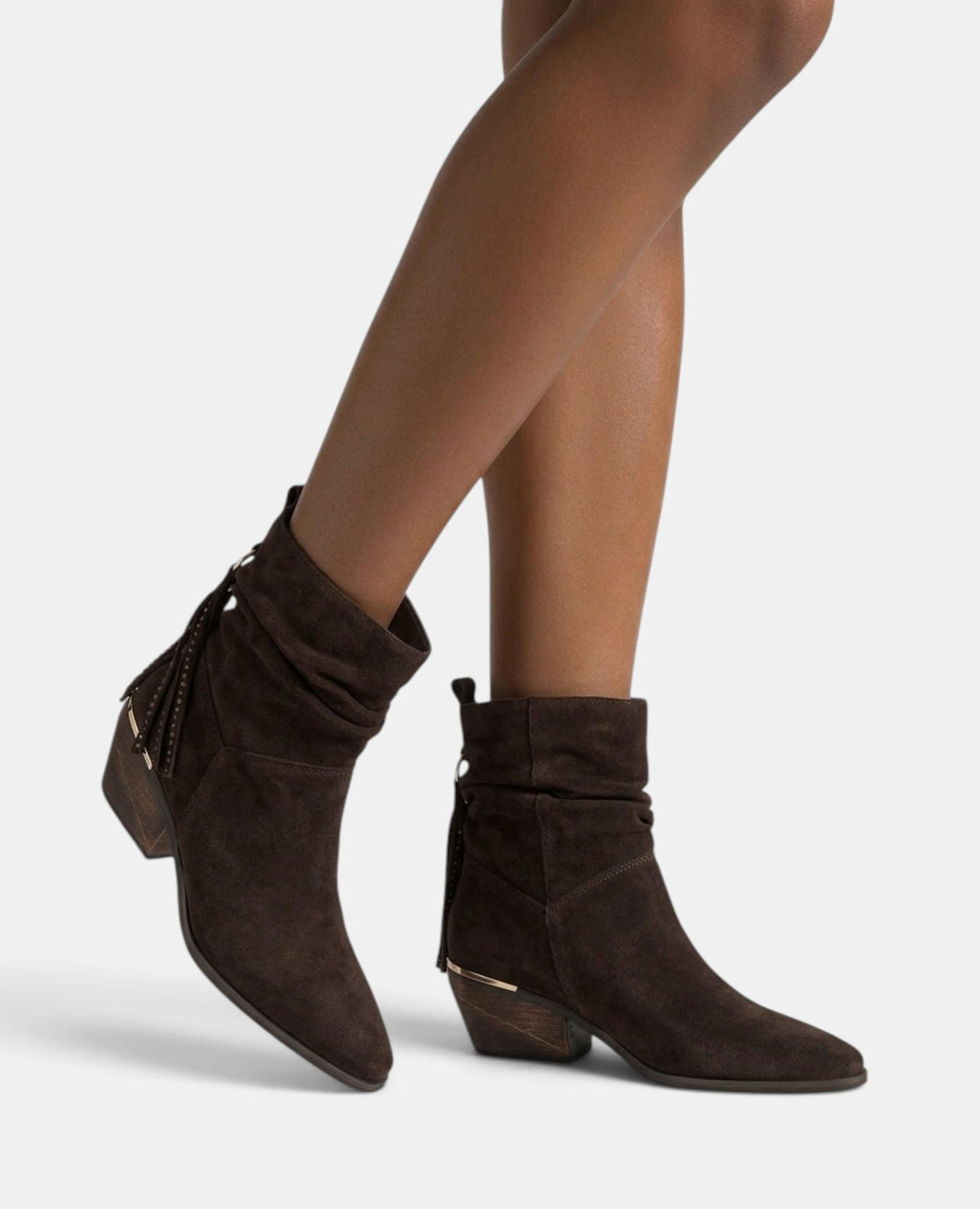 STIVALETTO PELLE DI CINGHIALE CON FRANGE