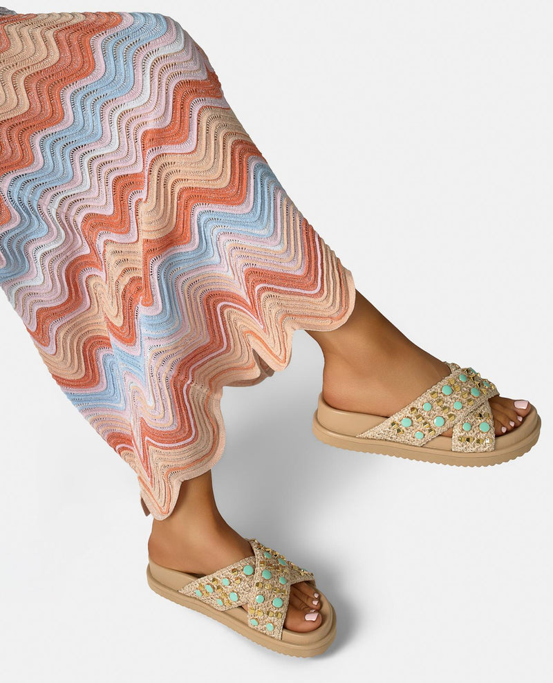 SANDALIA PLATAFORMA DOBLE TIRA CRUZADA