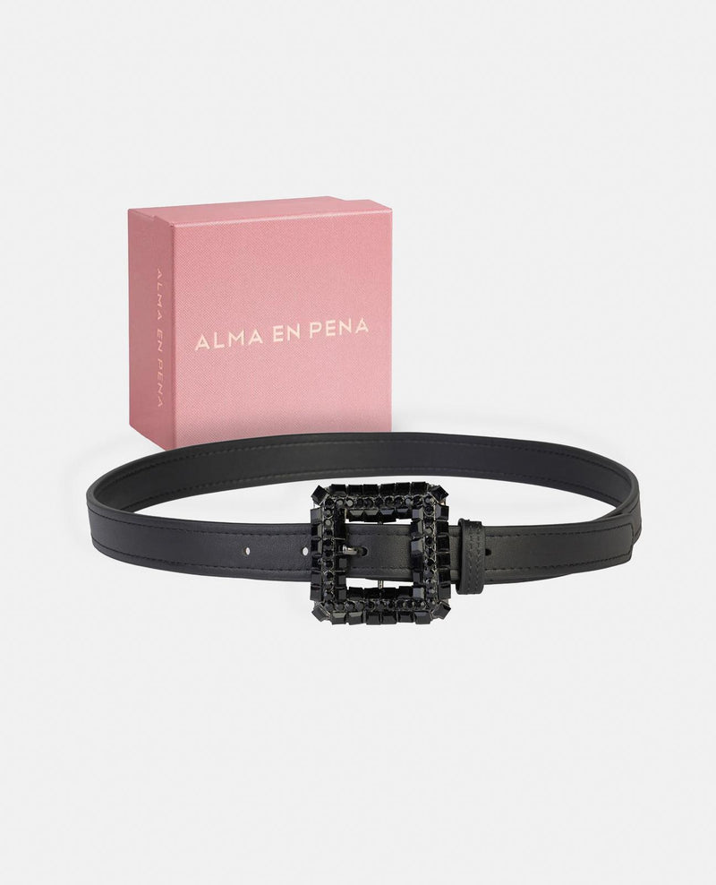 RHINESTONE BUCKLE BELT