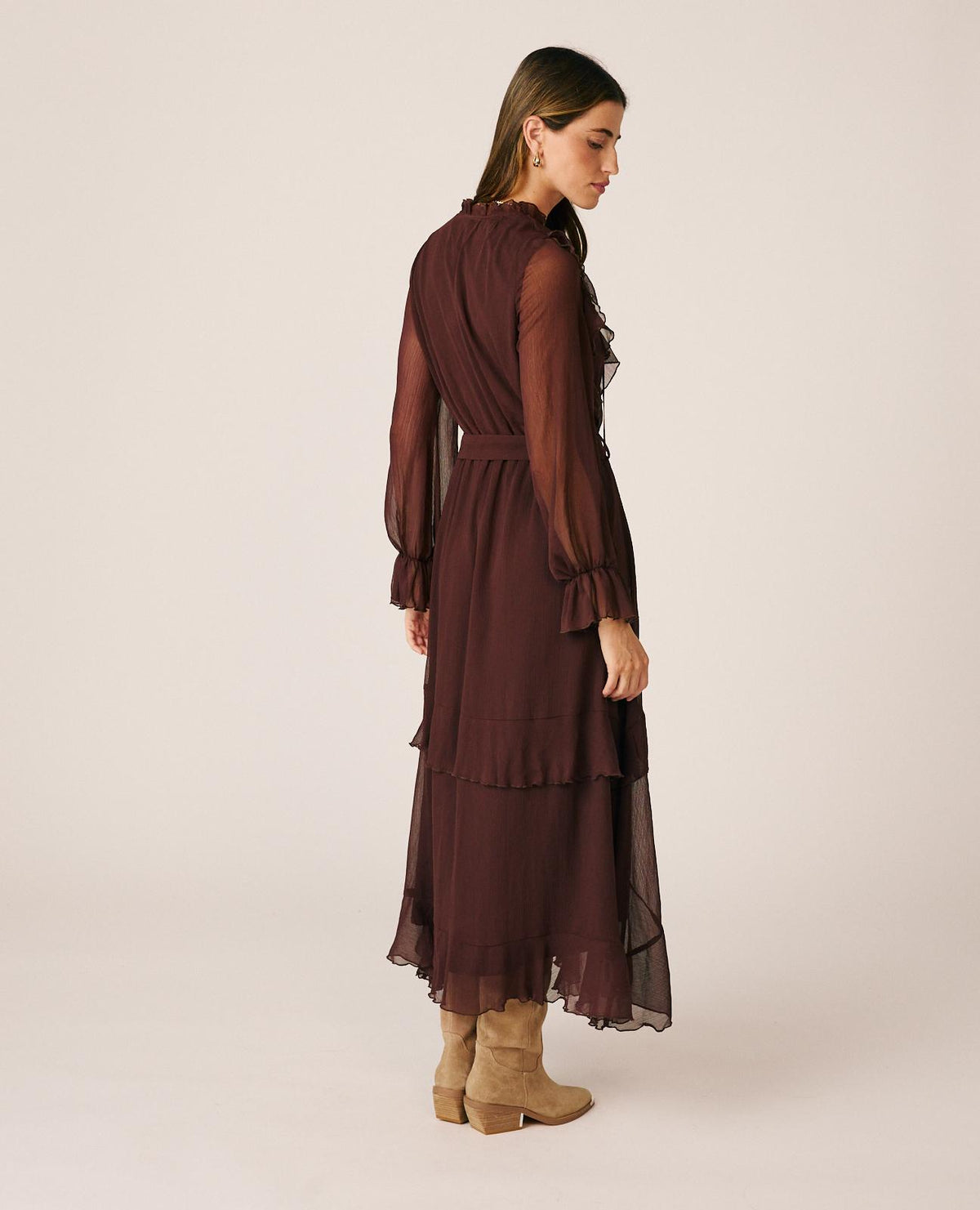 VESTIDO VOLANTES CINTURÓN