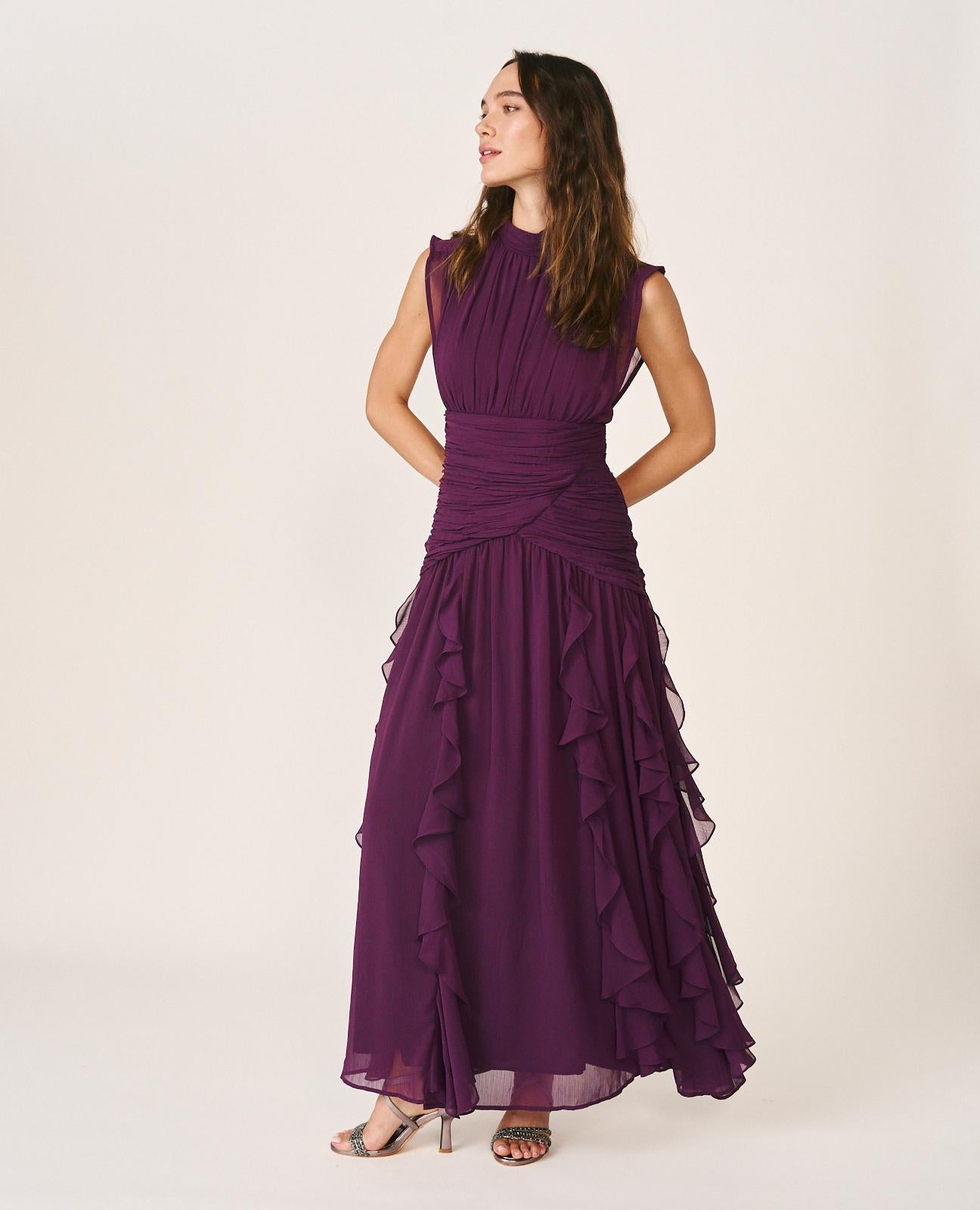 VESTIDO LARGO VOLANTES
