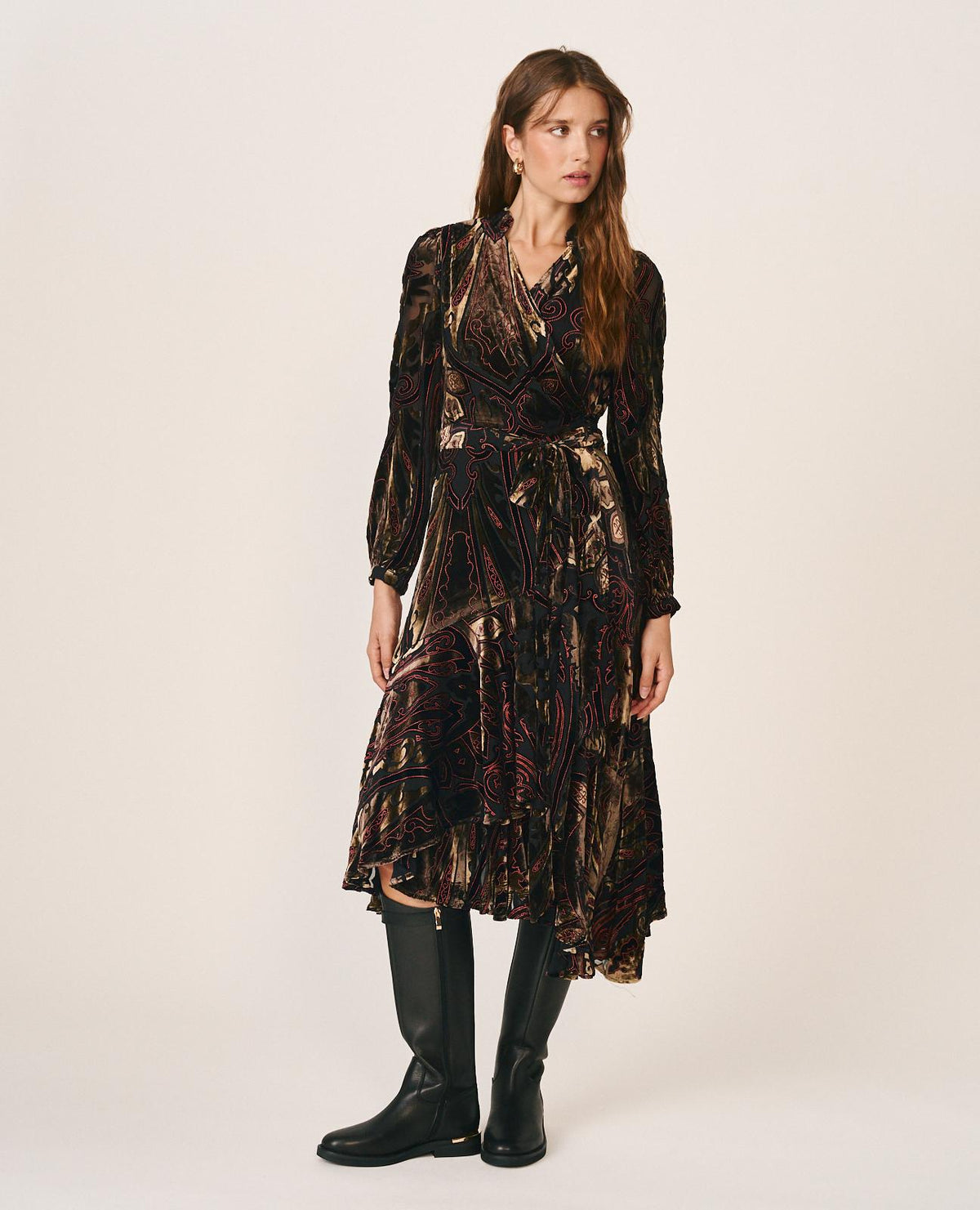 VESTIDO MIDI SEDA ESTAMPADO