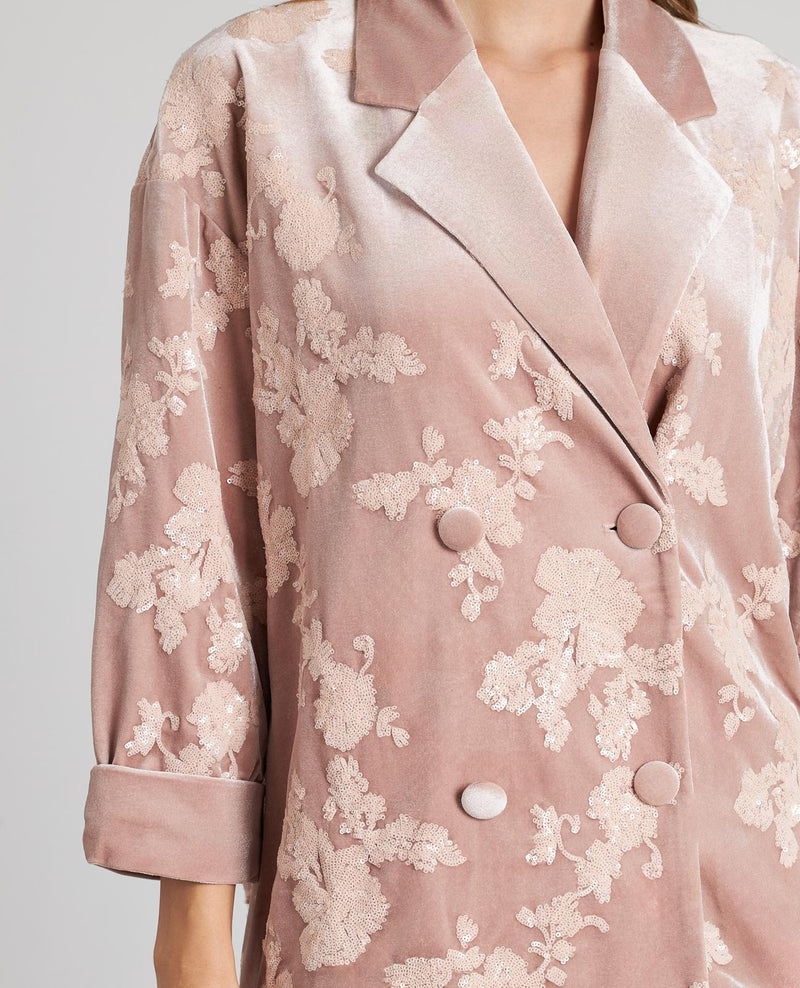 BLAZER CRUZADA DETALLES LENTEJUELAS