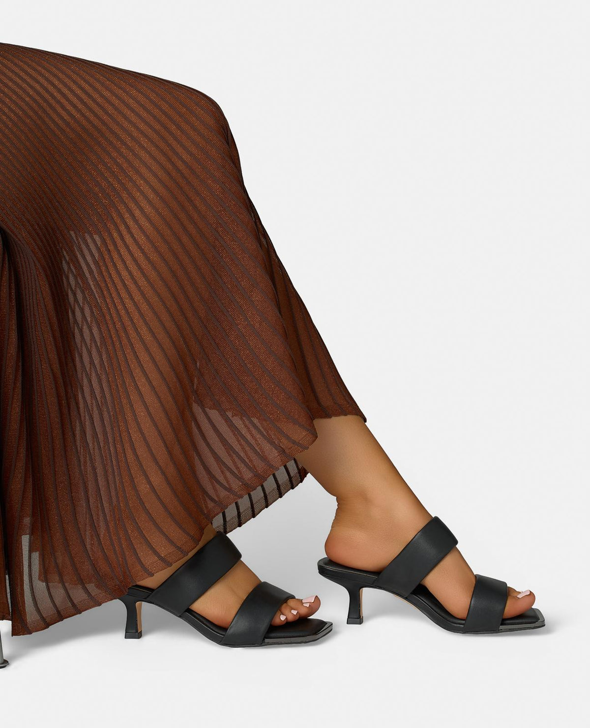 DOUBLE-STRAP NAPA LEATHER SANDALS