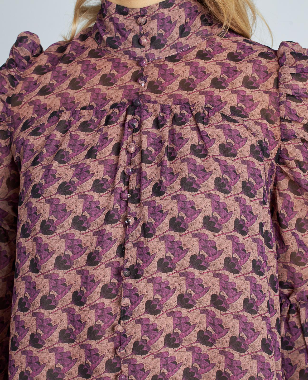 PRINTED BUTTONED BLOUSE