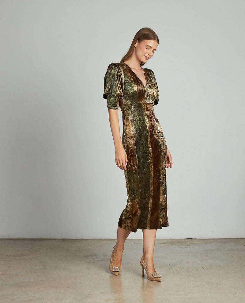 VESTIDO AJUSTADO ESTAMPADO