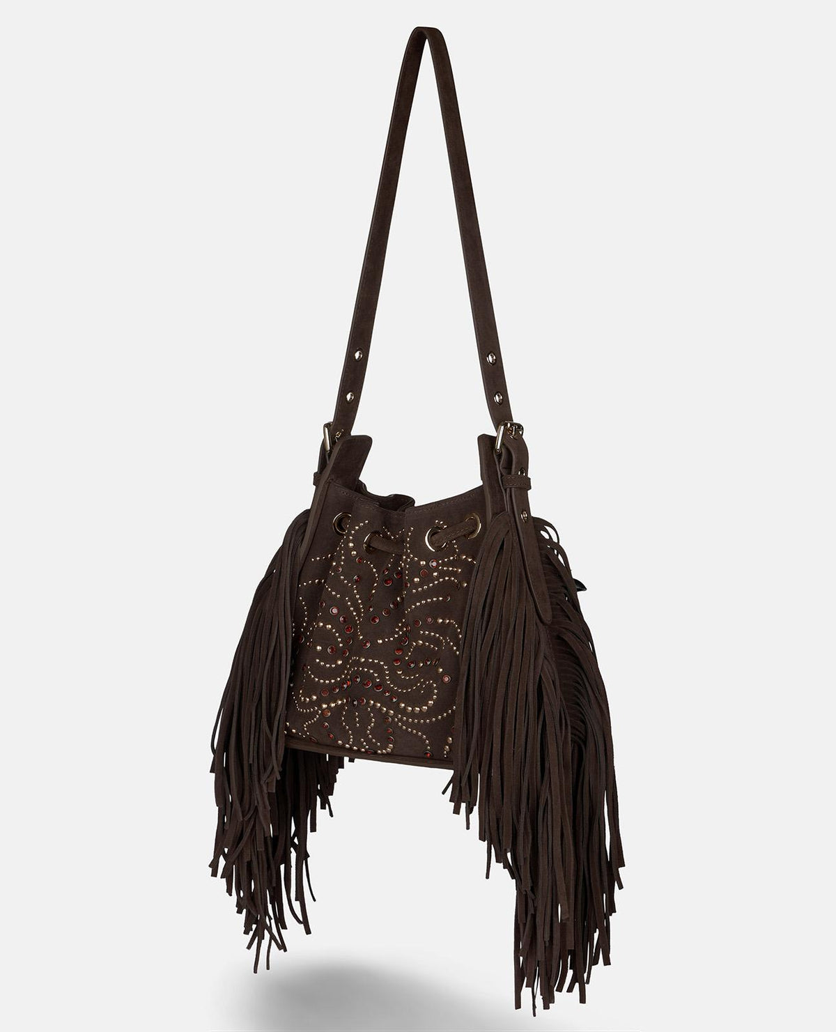 BOLSO PIEL SERRAJE CON PEDRERÍA