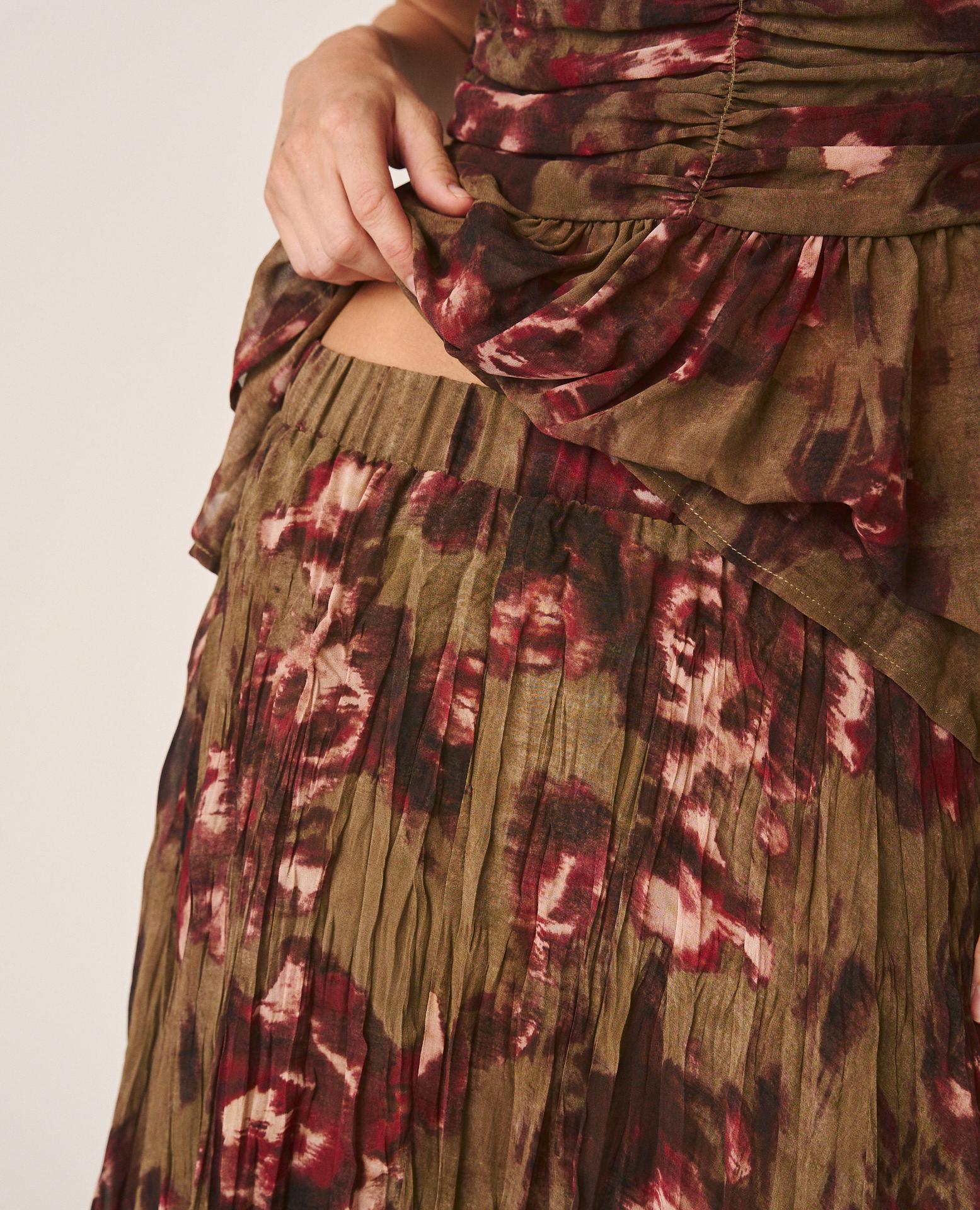 FALDA LARGA FLORAL