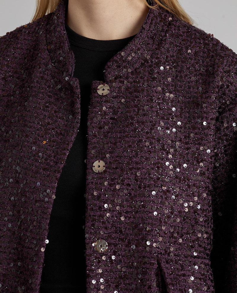 SEQUINED BOMBER JACKET