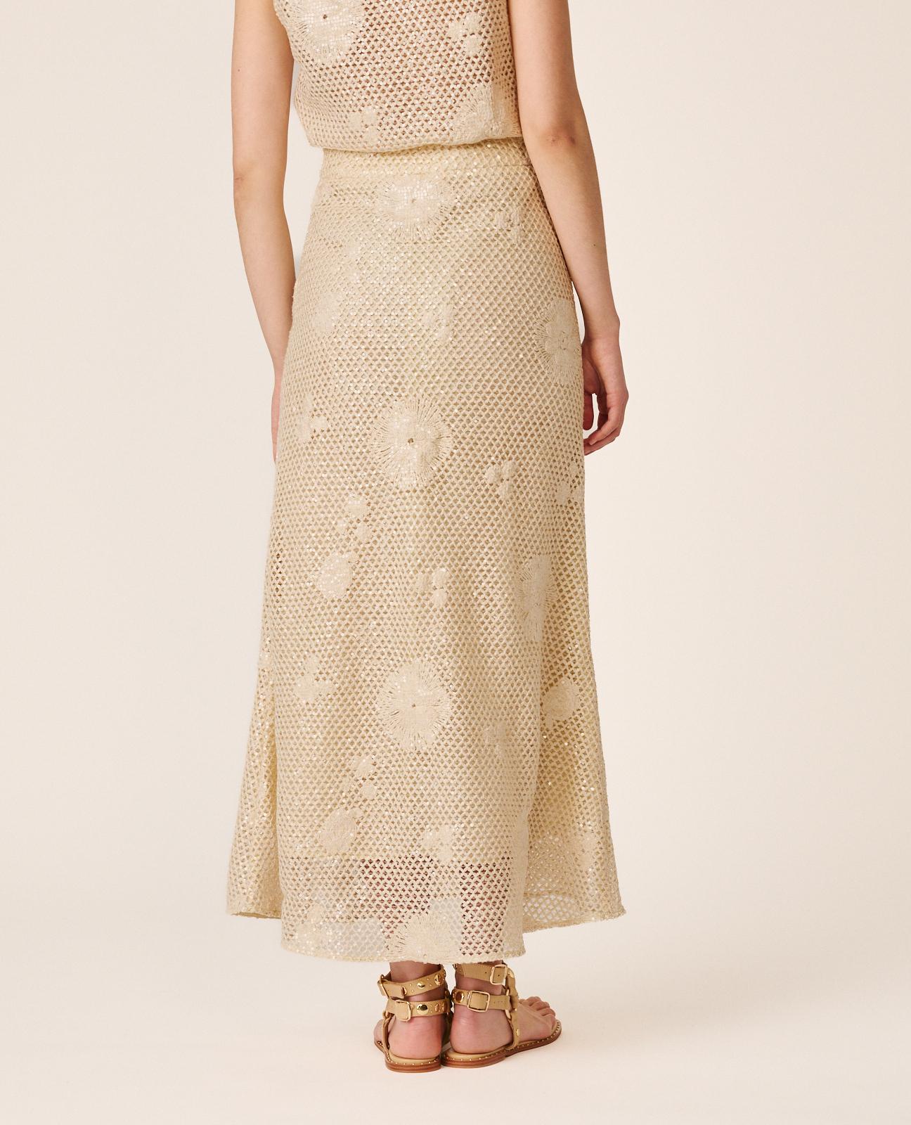 SEQUINED MIDI SKIRT