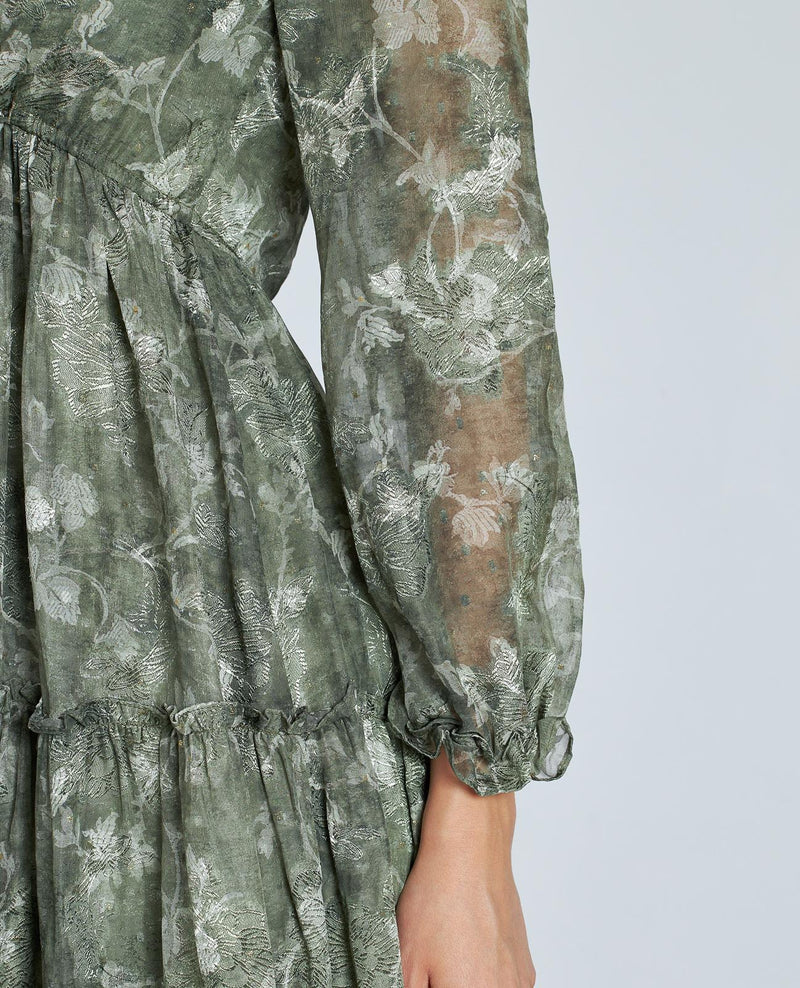 VESTIDO ESTAMPADO CINTURA AJUSTABLE