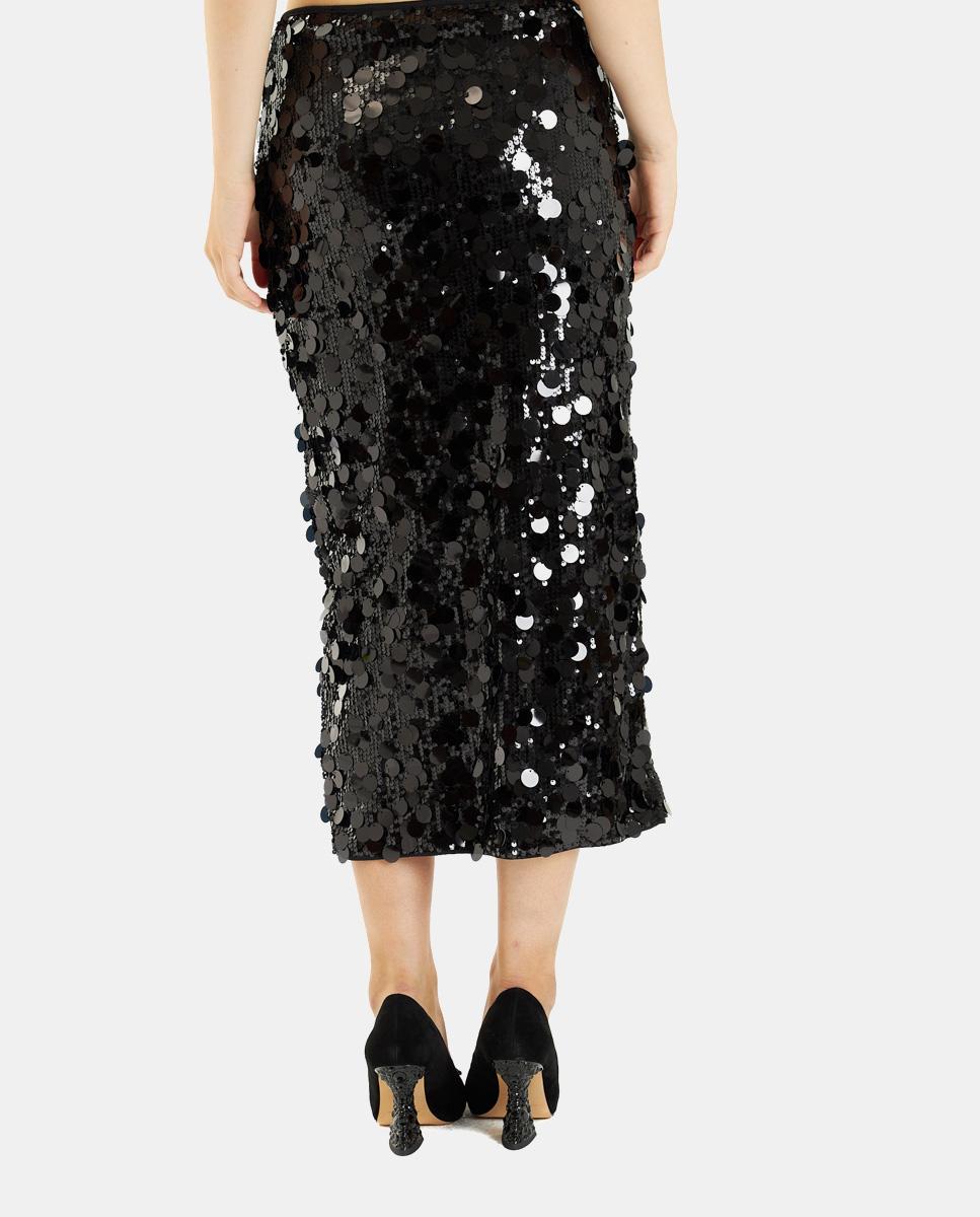 JUPE MIDI À PAILLETTES