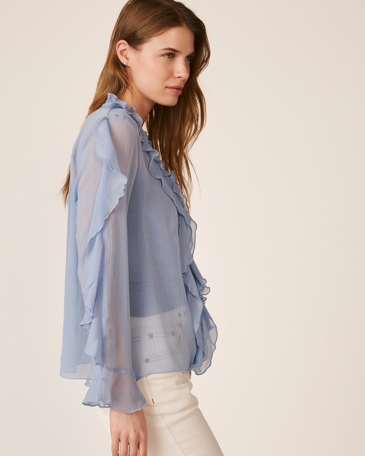 BLUSA COM FOLHOS