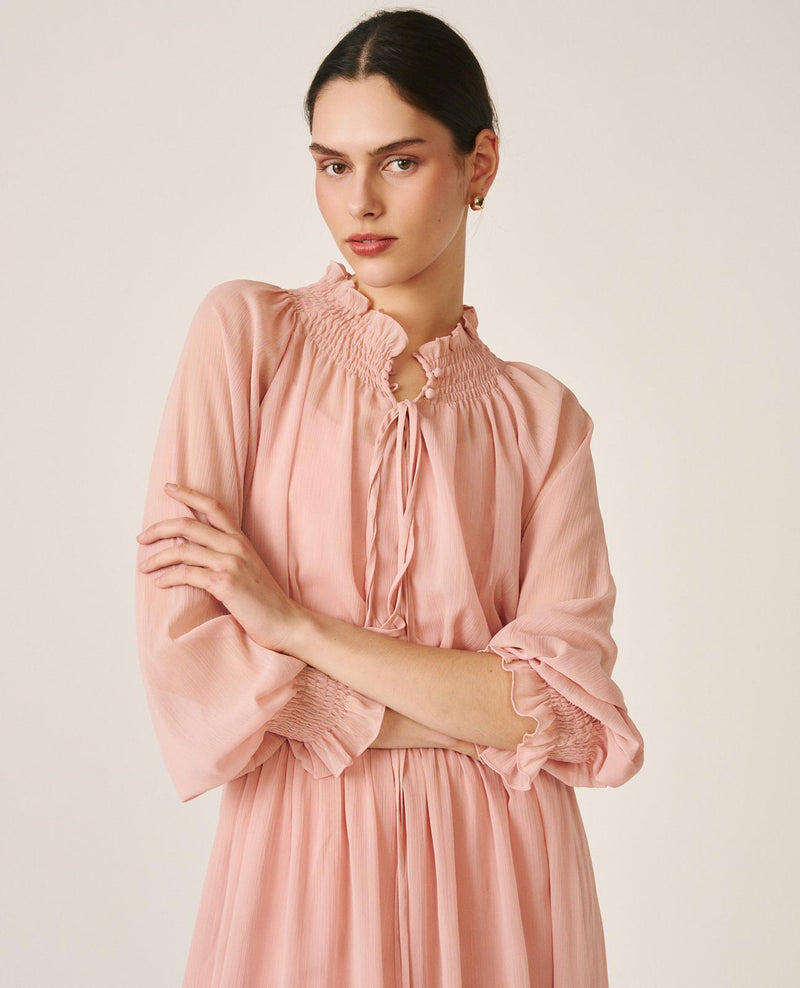 VESTIDO CUELLO FRUNCIDO