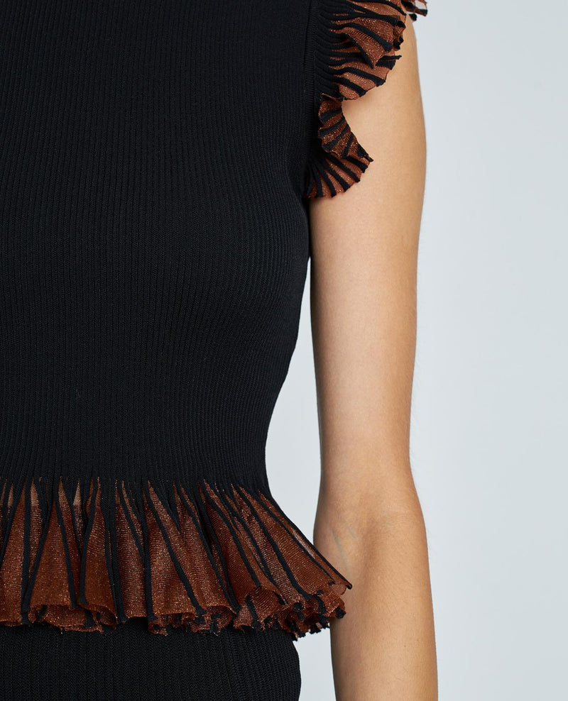 TOP VOLANTES METALIZADO