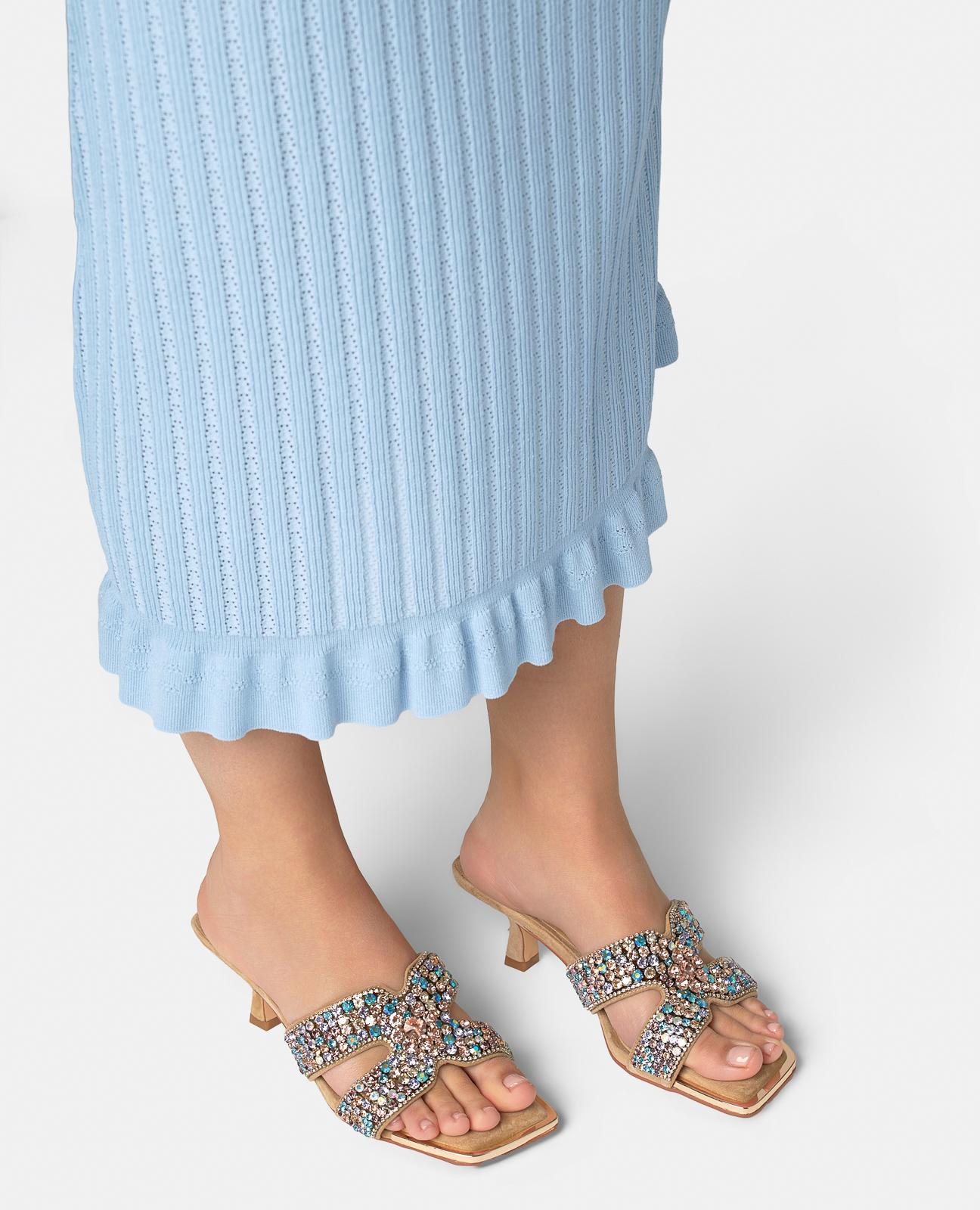 SANDALIA DOBLE TIRA PEDRERIA