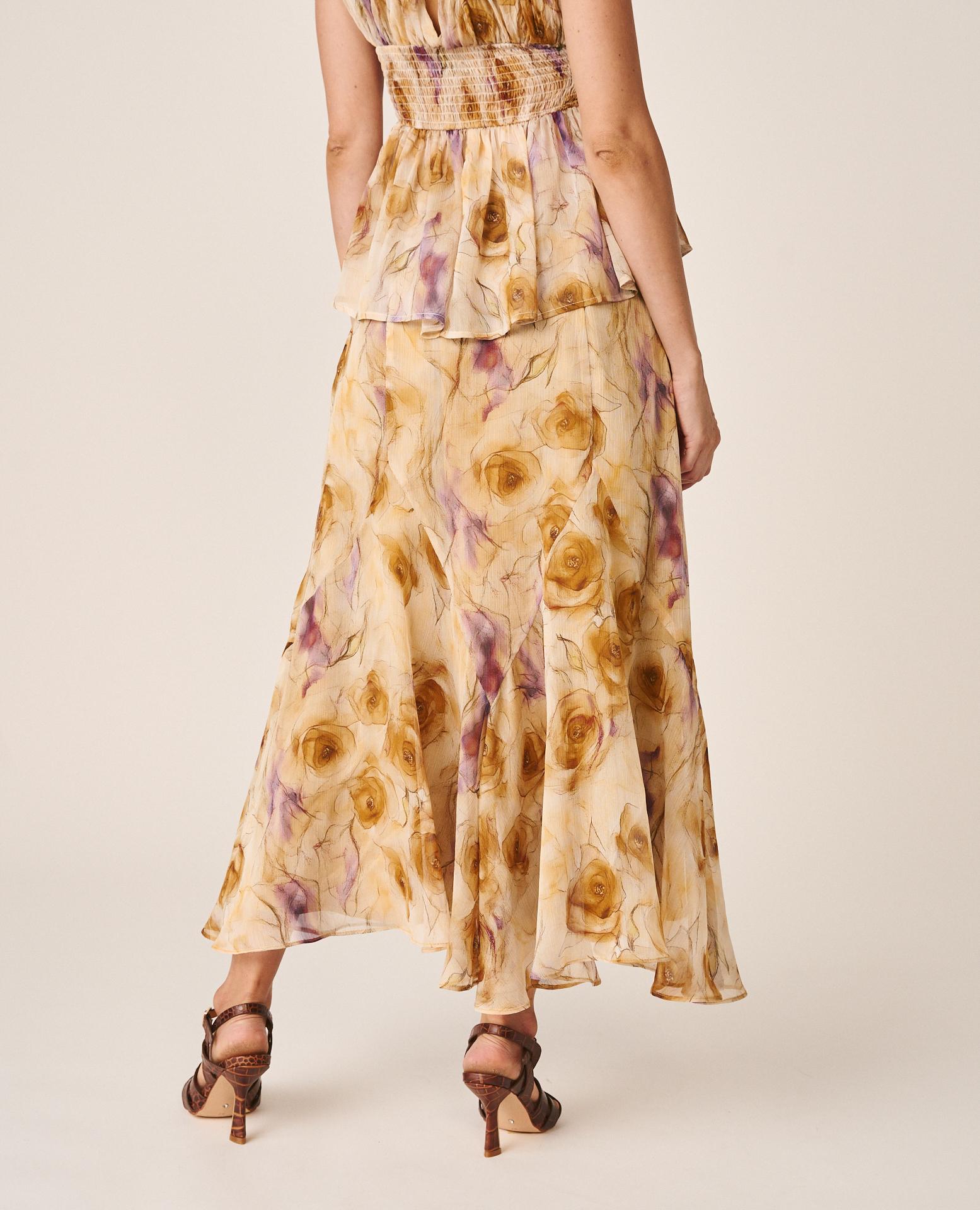 FALDA MIDI FLORAL