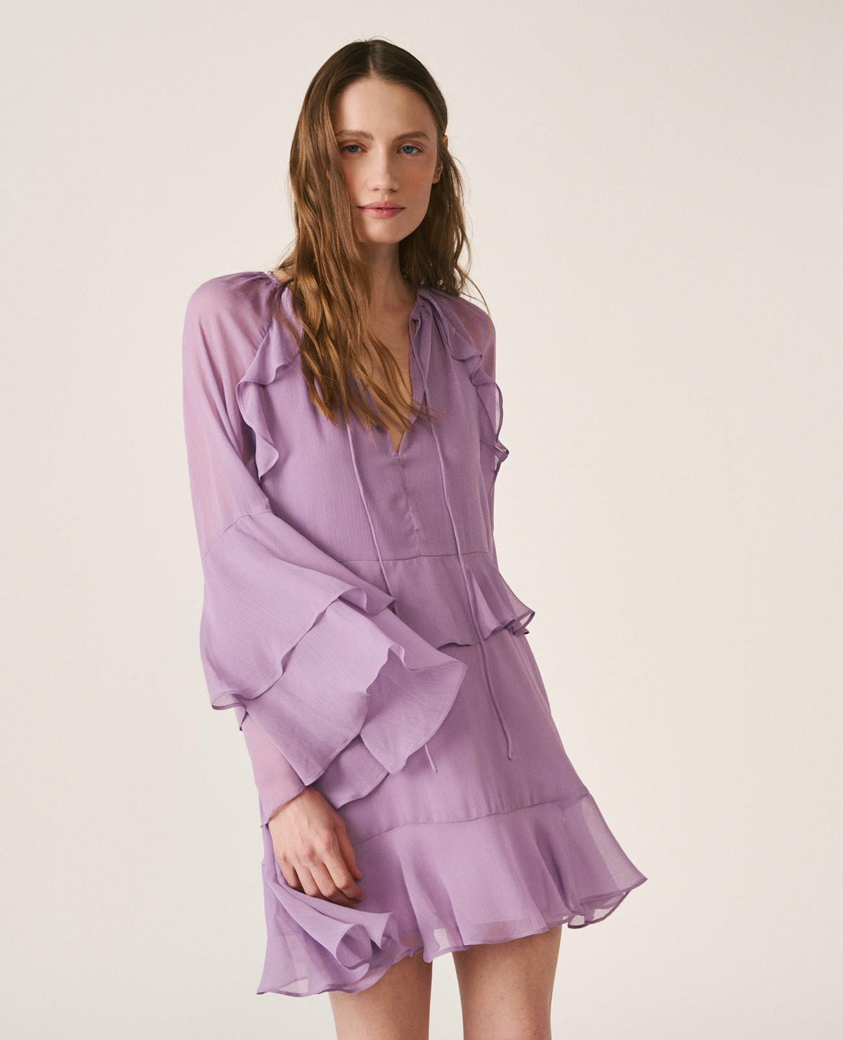 VESTIDO MANGA ACAMPANADA