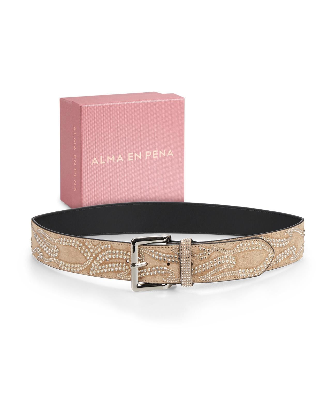 FLAMMENGÜRTEL MIT STRASSSTEINEN